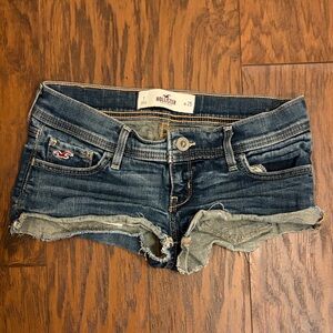 Hollister Women's Dark Blue Jean Shorts